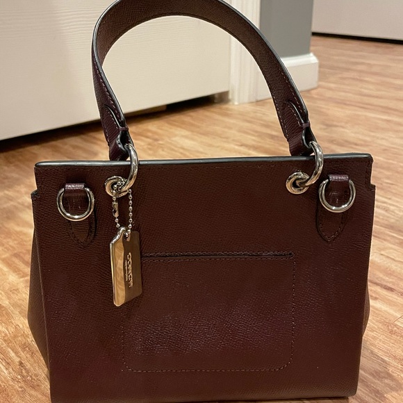 Coach Burgundy Top Handle Purse - Picture 2 of 10